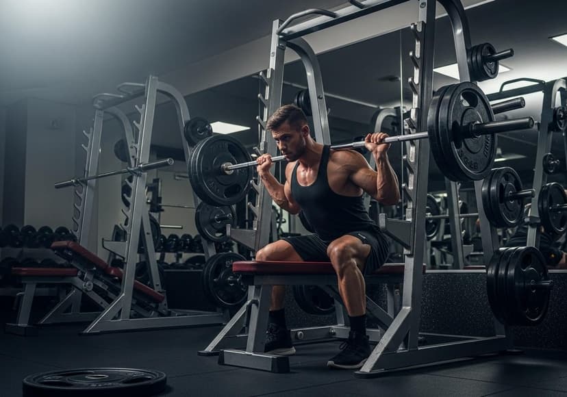 Bodybuilders Training In The Gym